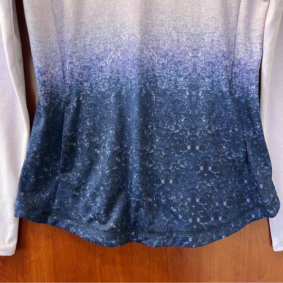 CALIA Pull Over Ombré Size Small Cross Over Mock Neck Sweater Long Sleeves Small - Picture 8 of 13